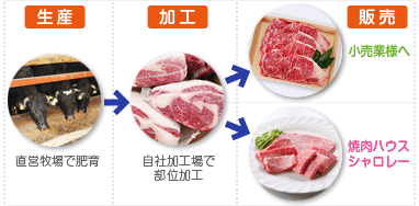 生産から販売まで