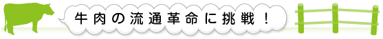 牛肉の流通革命に挑戦！